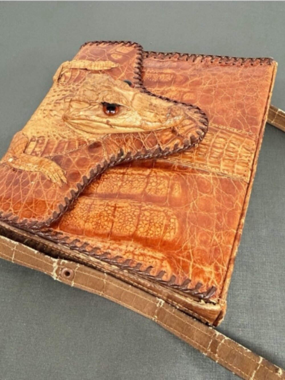 🐊 Vintage Genuine Alligator Handbag | Made in Cuba | Late 1940s–Early 1960s - Picture 12 of 12
